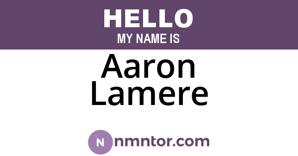 Aaron Lamere