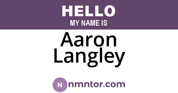Aaron Langley