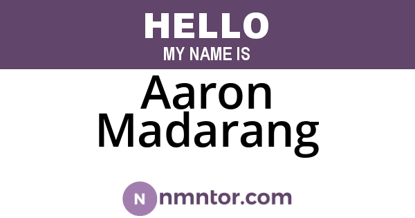 Aaron Madarang
