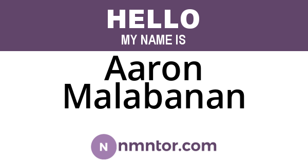 Aaron Malabanan