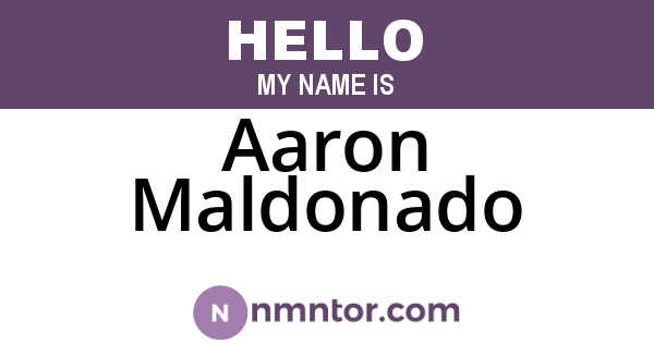 Aaron Maldonado