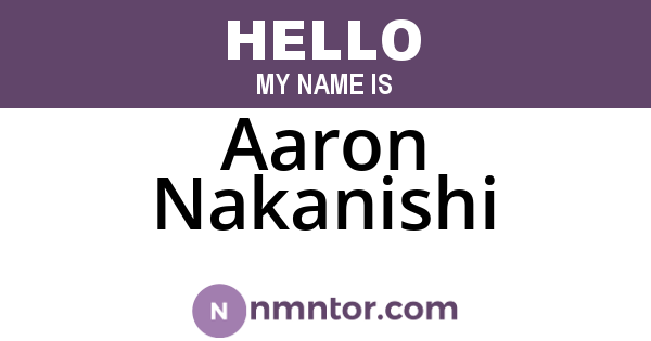 Aaron Nakanishi