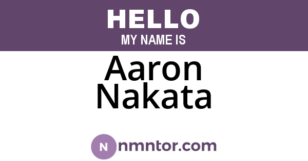 Aaron Nakata