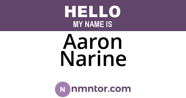 Aaron Narine