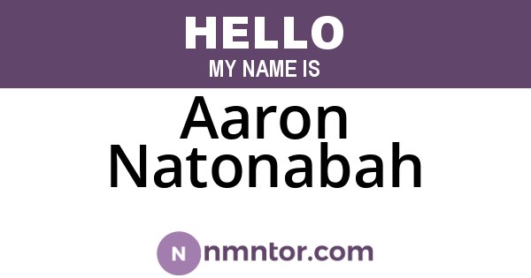 Aaron Natonabah