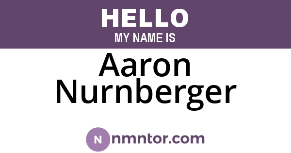 Aaron Nurnberger
