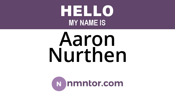 Aaron Nurthen