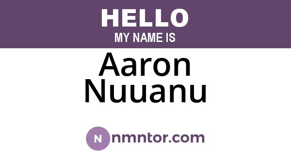 Aaron Nuuanu