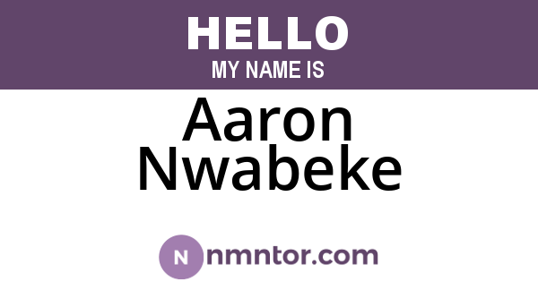 Aaron Nwabeke