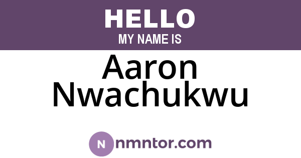 Aaron Nwachukwu