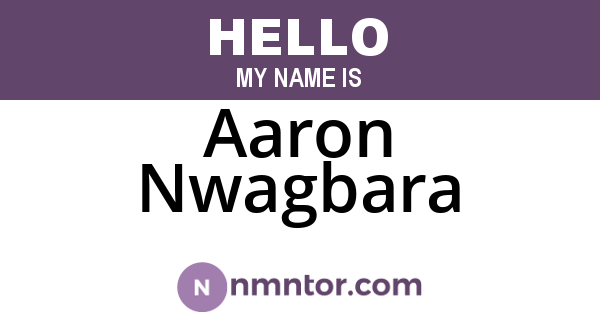 Aaron Nwagbara