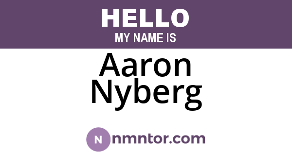 Aaron Nyberg