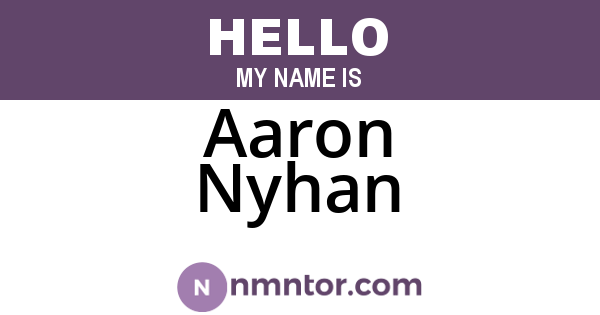 Aaron Nyhan