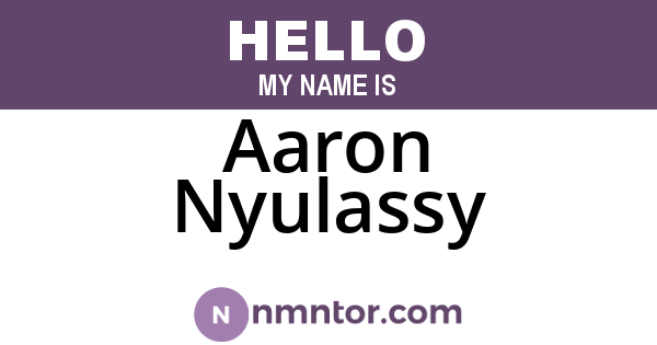 Aaron Nyulassy