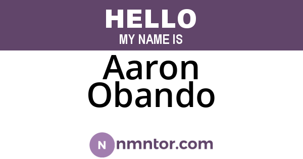 Aaron Obando
