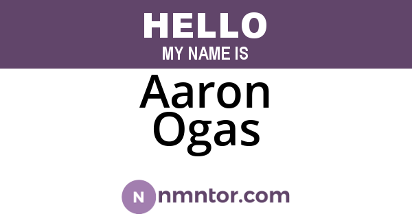 Aaron Ogas