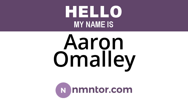 Aaron Omalley