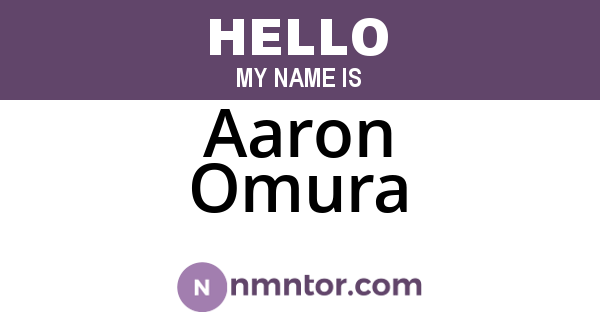 Aaron Omura