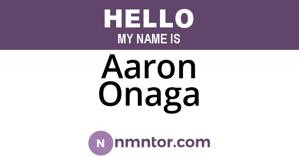 Aaron Onaga