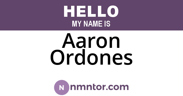 Aaron Ordones