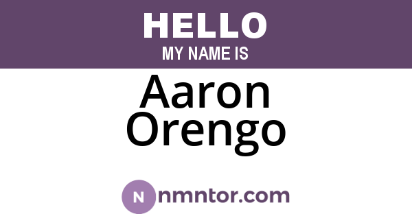 Aaron Orengo