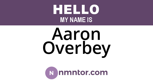 Aaron Overbey