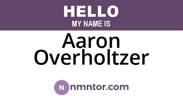 Aaron Overholtzer