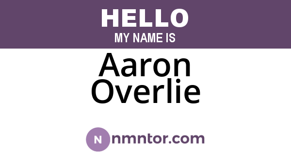 Aaron Overlie