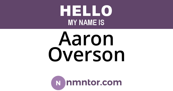 Aaron Overson