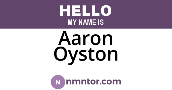 Aaron Oyston