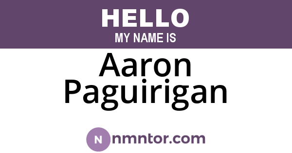 Aaron Paguirigan