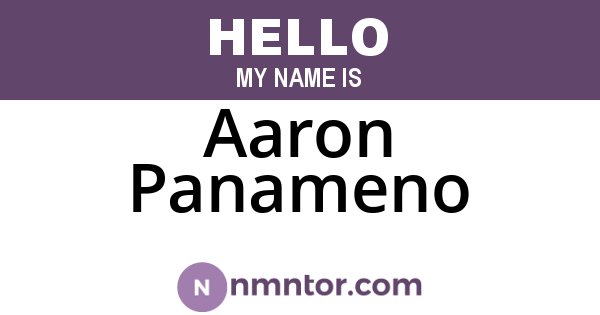 Aaron Panameno