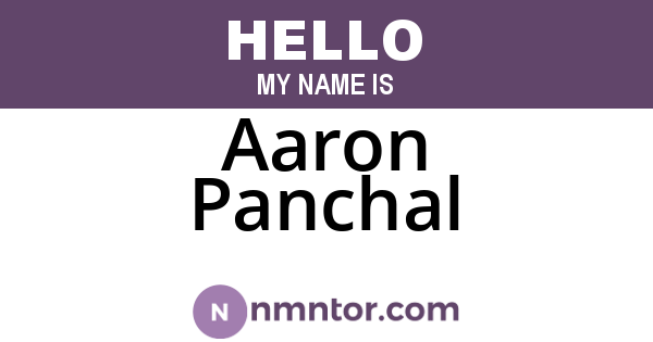 Aaron Panchal
