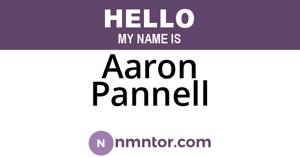 Aaron Pannell