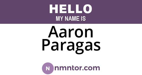 Aaron Paragas