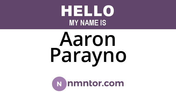 Aaron Parayno
