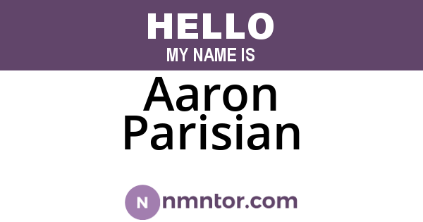 Aaron Parisian