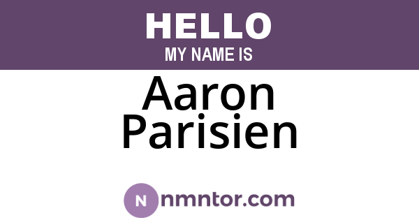 Aaron Parisien