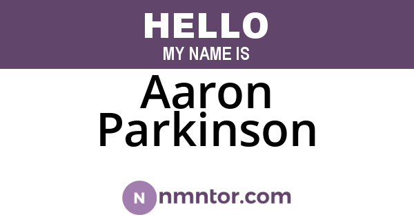 Aaron Parkinson