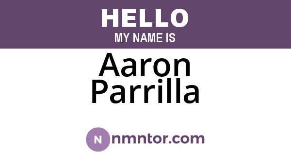 Aaron Parrilla