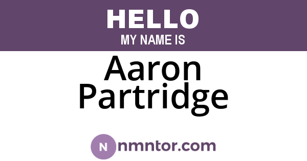 Aaron Partridge