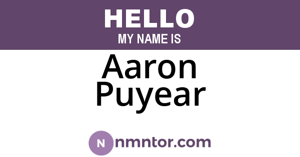 Aaron Puyear