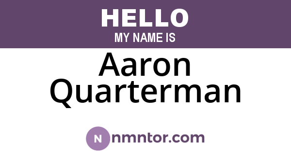 Aaron Quarterman