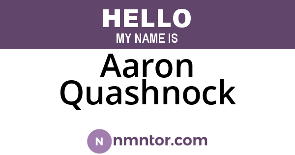 Aaron Quashnock