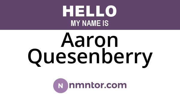 Aaron Quesenberry