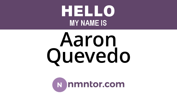 Aaron Quevedo