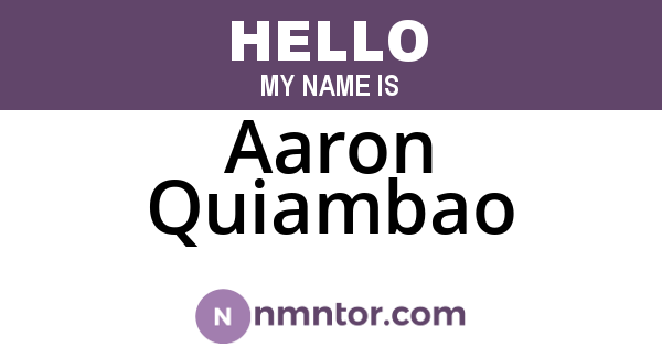 Aaron Quiambao