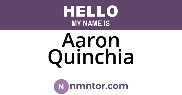 Aaron Quinchia