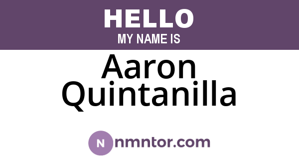 Aaron Quintanilla