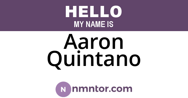 Aaron Quintano